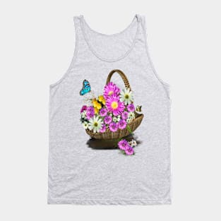 Mother's-Day Spring-Flower Basket Tank Top